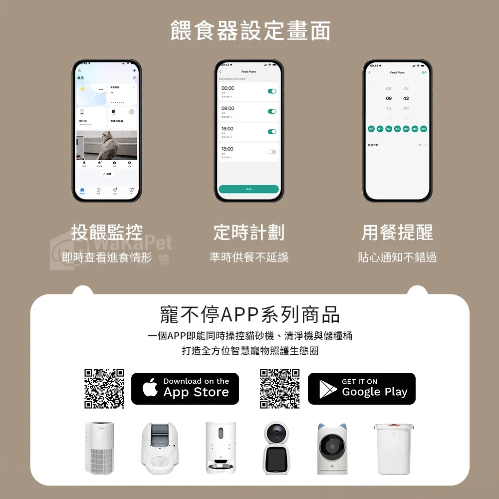 餵不停LuxNourish 貓狗自動餵食器 AI萌寵版(雙向視訊 進階攝影機版)